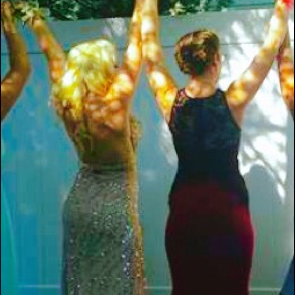 Red Windsor Prom Dress - Picture 3 of 6